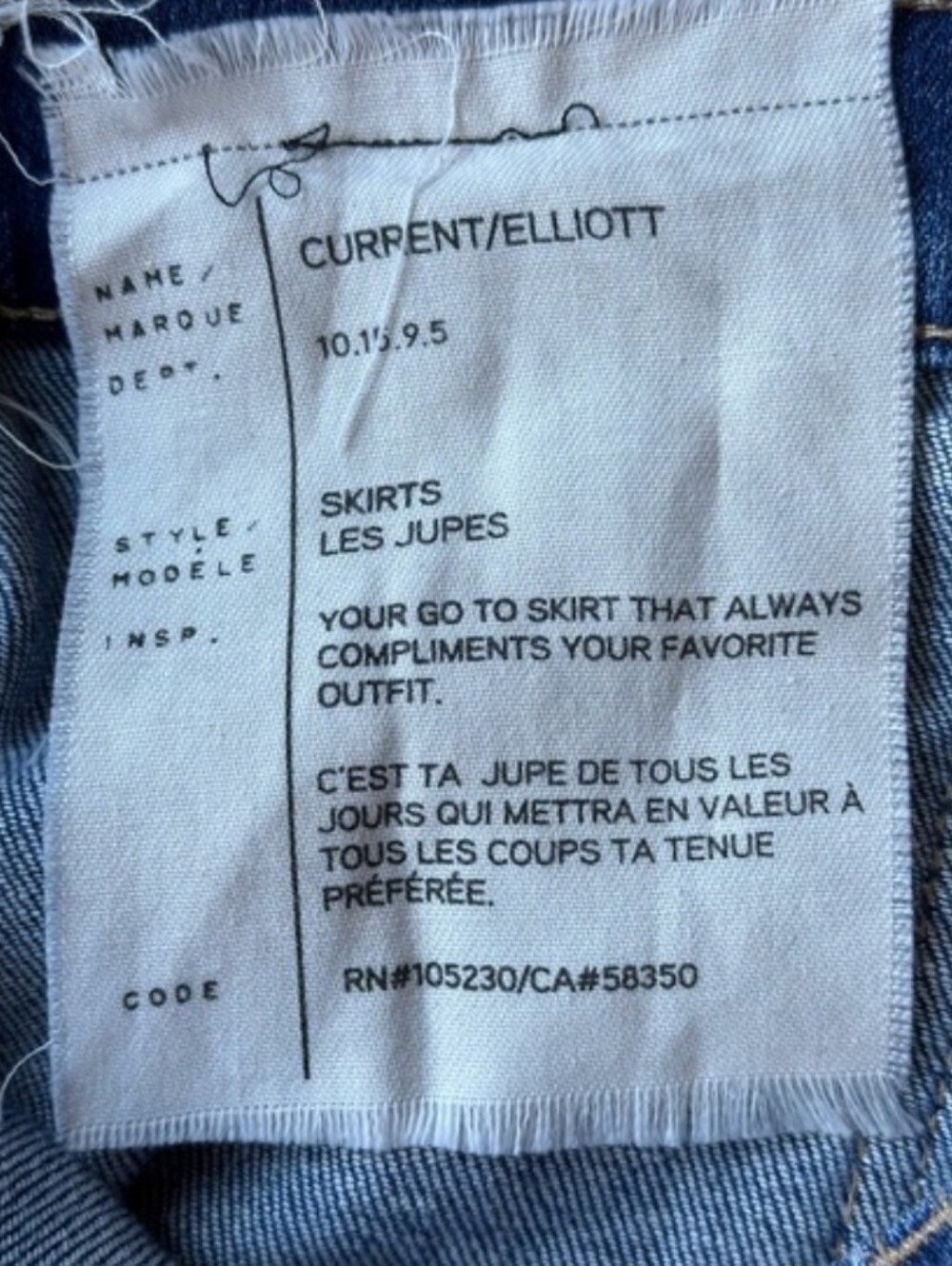 Current/Elliott Dotty Pocket Jean Skirt size 25 - Picture 8 of 13